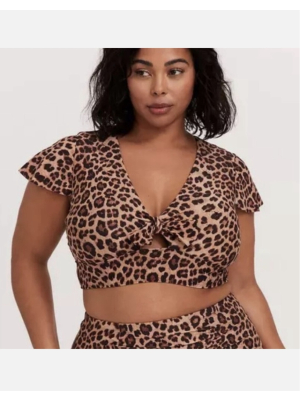 Torrid Plus Size 2X Leopard Print Bikini Swimsuit Set beachwear resortcore - Picture 2 of 8